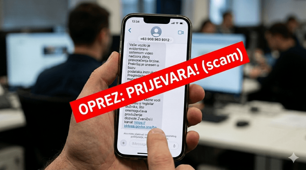 Ilustracija članka: OPREZ: Ne nasjedajte na lažne SMS poruke o prometnim kaznama – Riječ je o opasnoj prijevari!