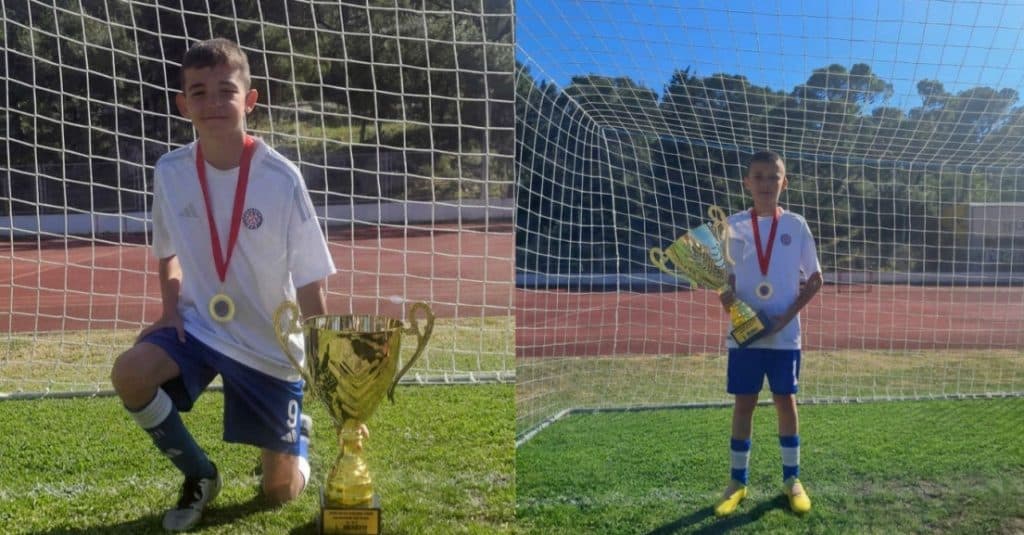 Ilustracija članka: Mlade nade iz Gruda briljirale u dresu Hajduka: Borna i Ljubo Mikulić osvojili Makarska Cup