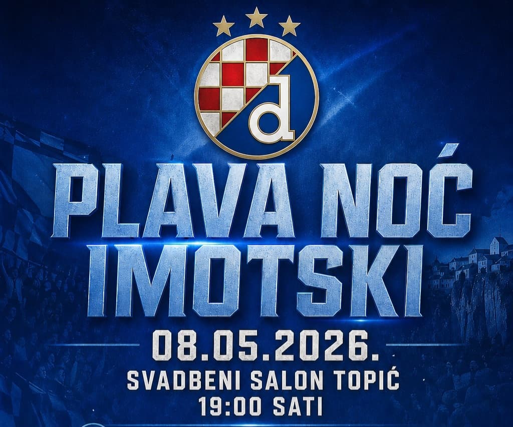 Ilustracija članka: Plava noć u Imotskom 8. svibnja: Dolazak uprave i legendi Dinama jamči večer za pamćenje
