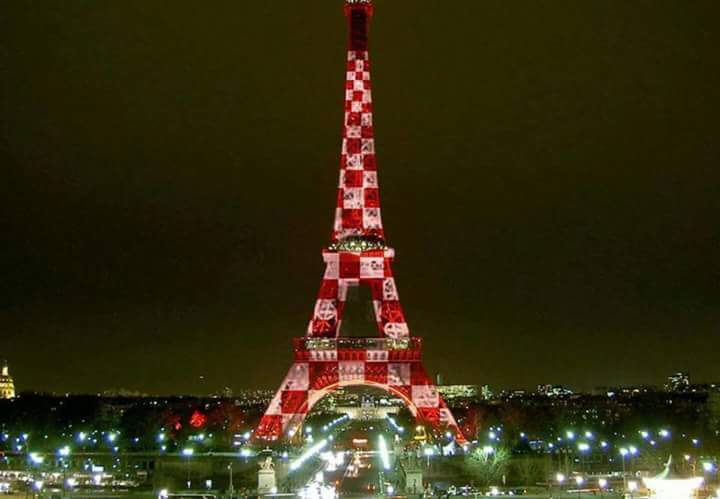 Ilustracija članka: #CRO Krenula bitka za Eiffel, obojimo ga hrvatskim bojama!