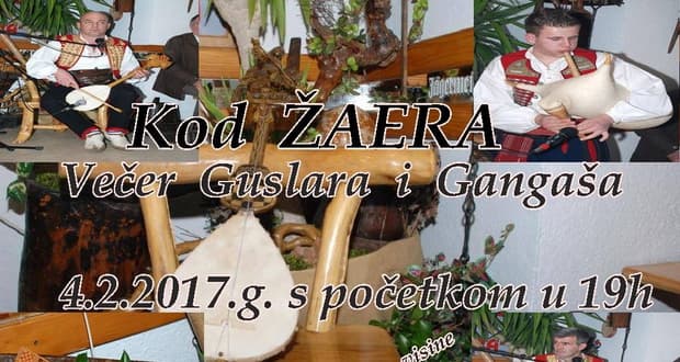 Ilustracija članka: NAJAVA: Večer gangaša, guslara i diplara kod Žaera