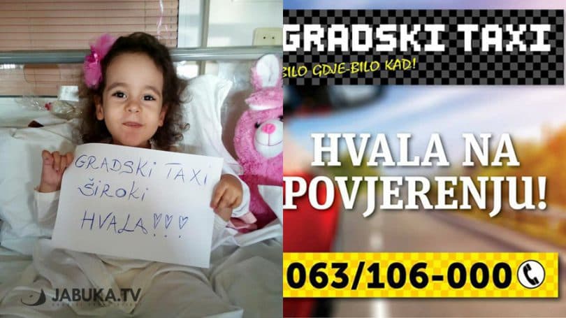 Ilustracija članka: Taksi će Anu Ritu Puljić besplatno dovesti kući