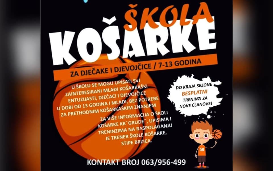 Ilustracija članka: Škola košarke Grude vrši upis novih članova