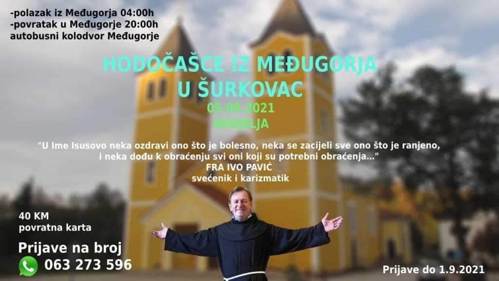 Ilustracija članka: Hodočašće iz Međugorja u Šurkovac, polazak organiziran i iz Gruda