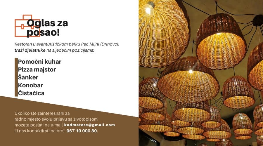 Ilustracija članka: Restoran u Peć Mlinima traži više djelatnika za rad