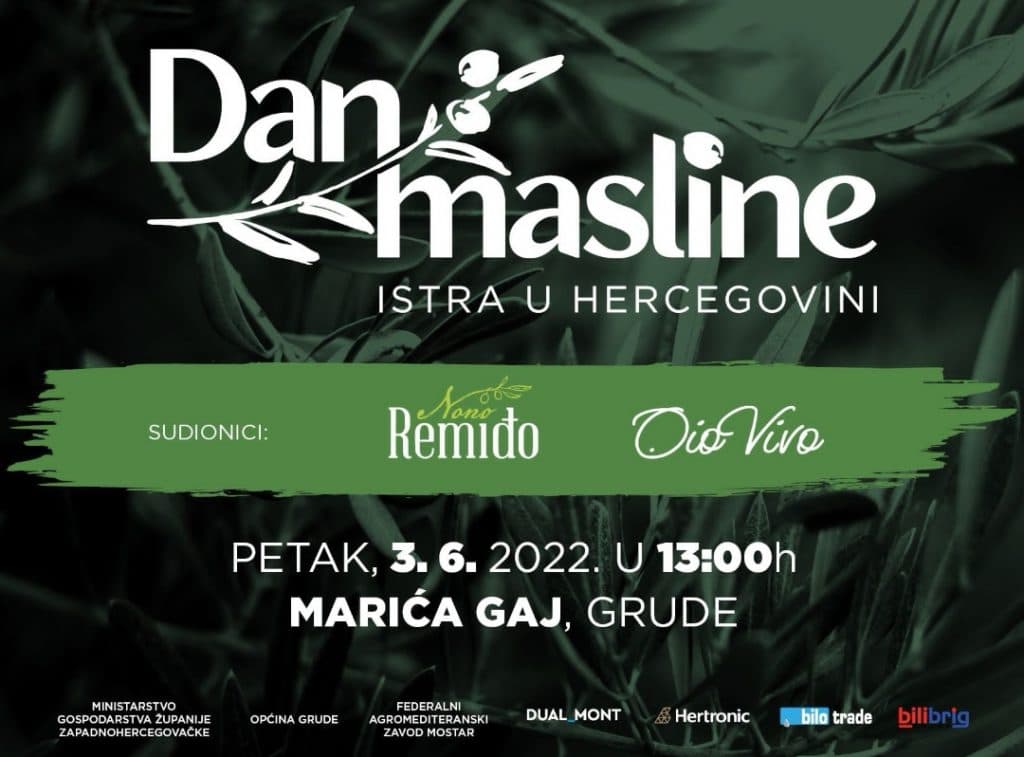 Ilustracija članka: Manifestacija Dan masline “Istra u Hercegovini” u petak u Grudama