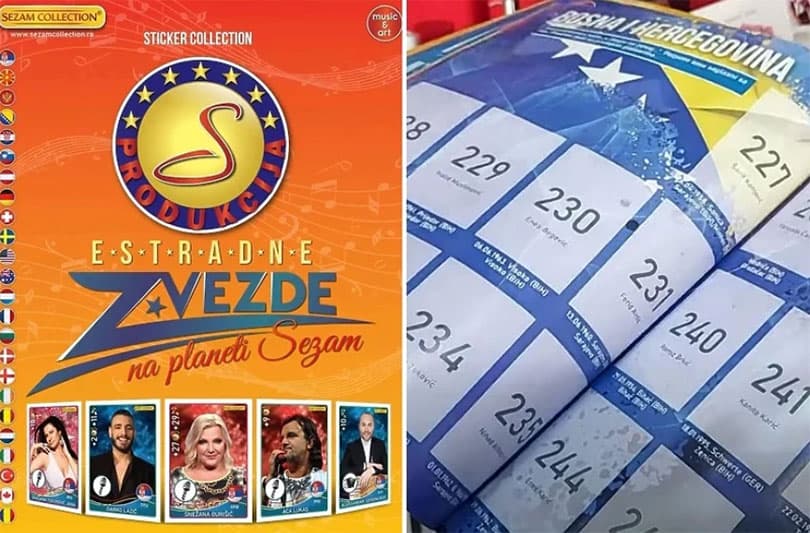 Ilustracija članka: Predstavljen album sa sličicama estradnih zvijezda, na društvenim mrežama ismijavaju sadržaj