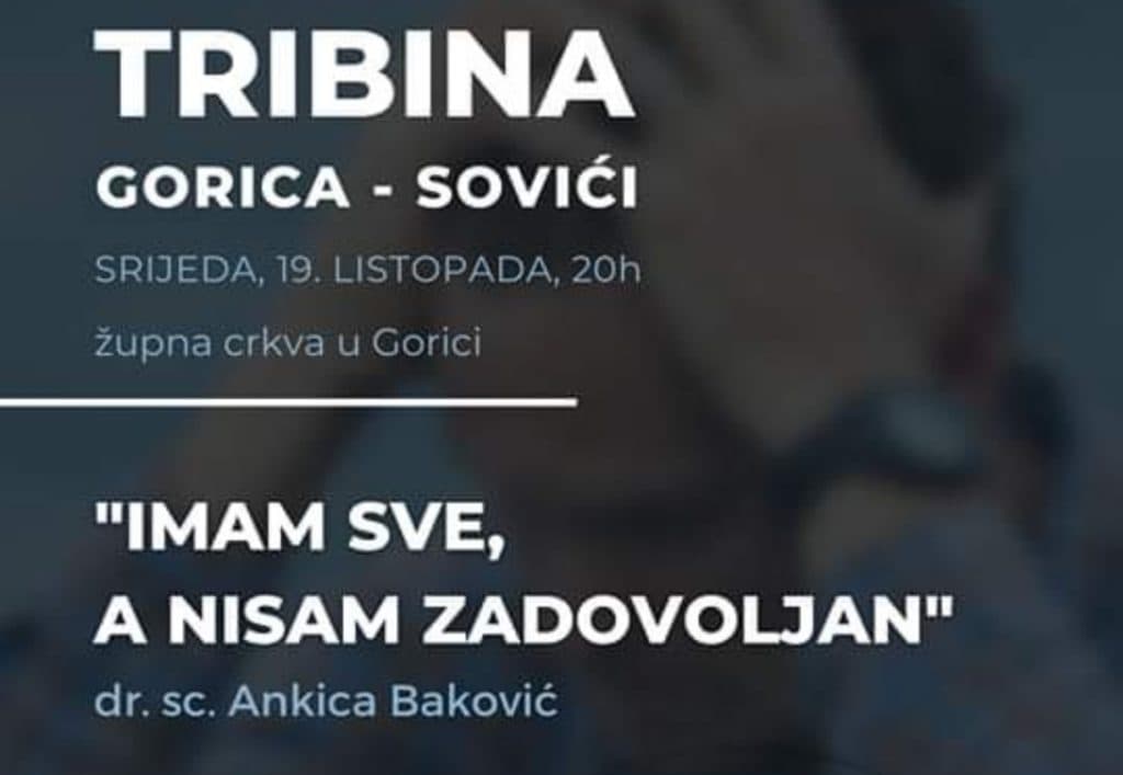 Ilustracija članka: Tribina u Gorici: “Imam sve, a nisam zadovoljan”