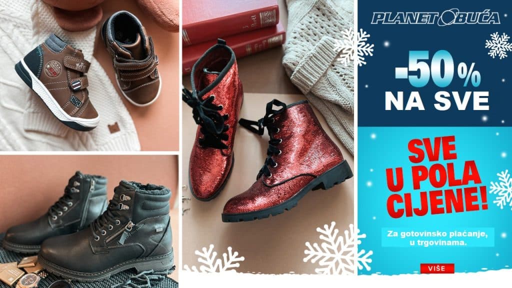 Ilustracija članka: Planet obuća Grude – Finalna rasprodaja, sve u pola cijene -50% na sve