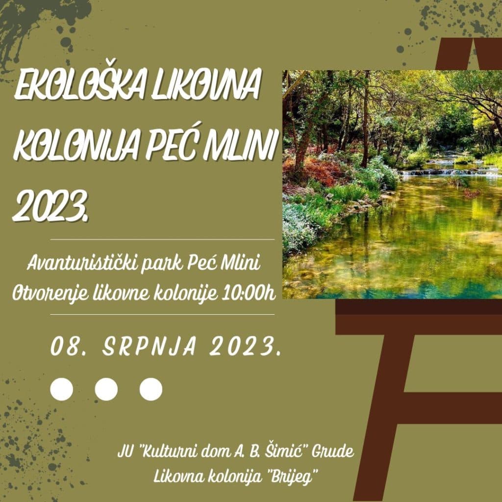 Ilustracija članka: NAJAVA: Ekološka likovna kolonija Peć Mlini 2023.