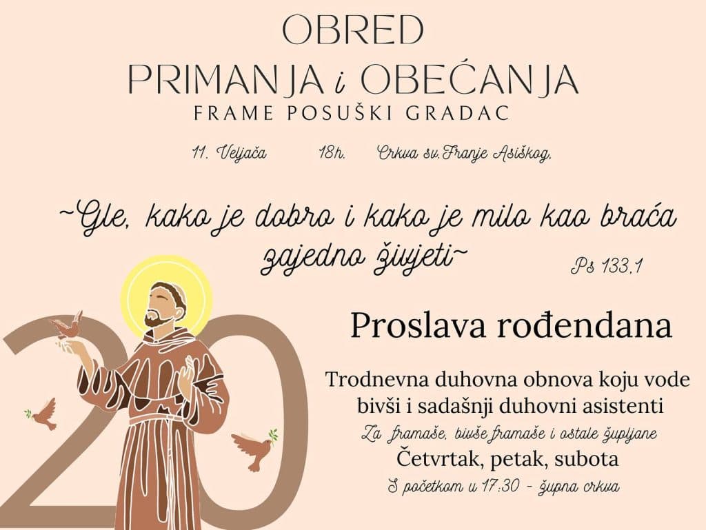 Ilustracija članka: Frama Posuški Gradac u nedjelju slavi svoj 20. rođendan!