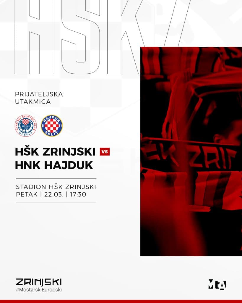 Ilustracija članka: Zrinjski i Hajduk igraju pod Bijelim brijegom