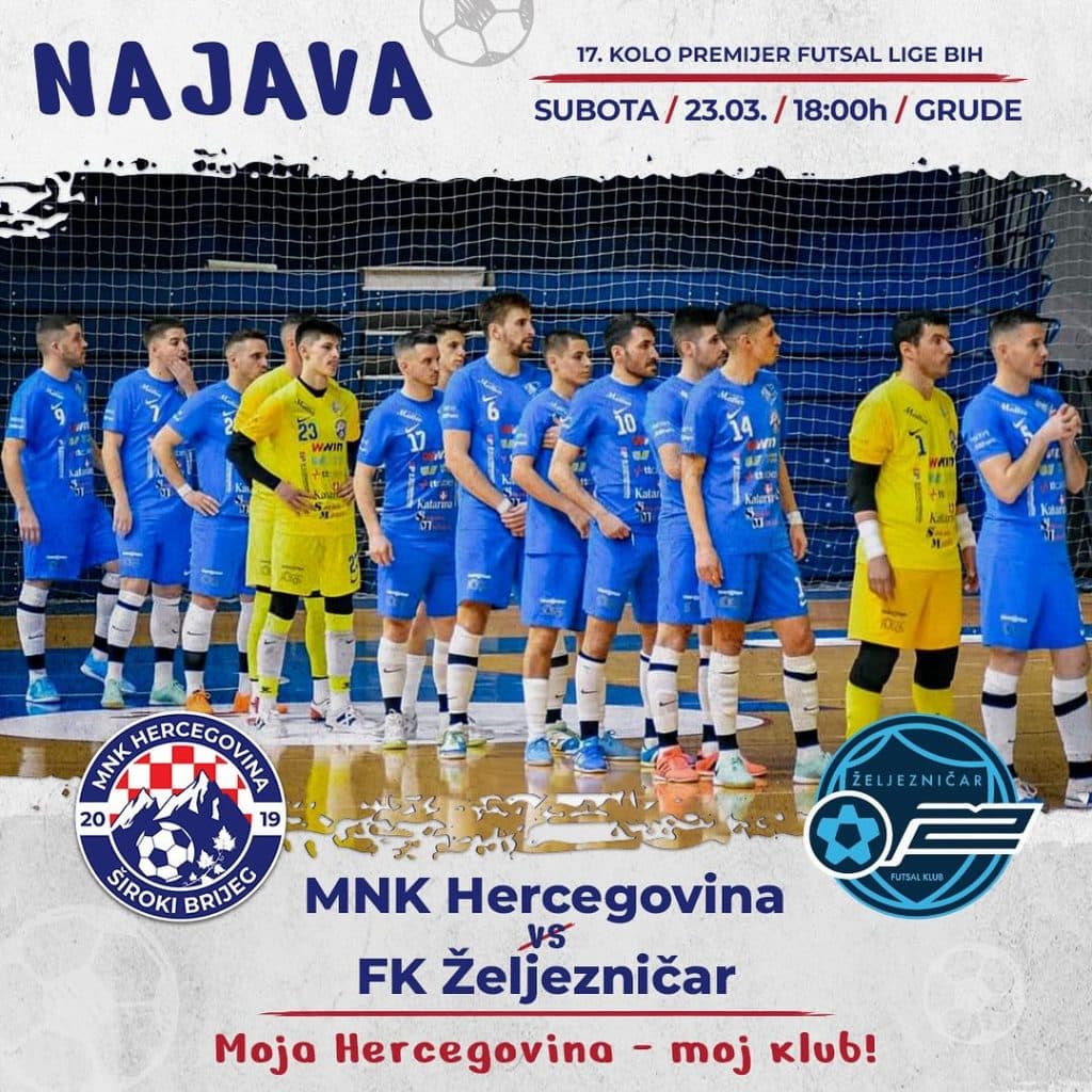 Ilustracija članka: U subotu u Grudama MNK Hercegovina protiv Željezničara