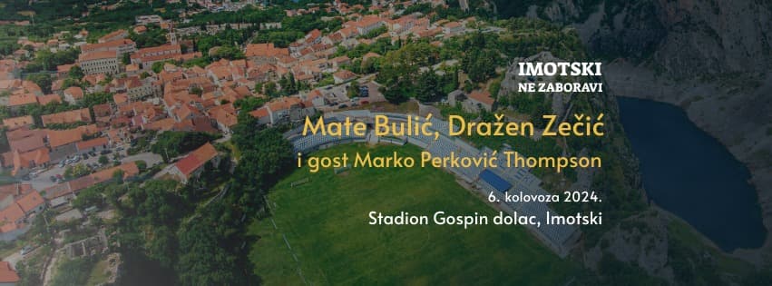 Ilustracija članka: Krenula prodaja ulaznica za koncert Thompsona, Bulića i Zečića na stadionu Gospin dolac u Imotskom