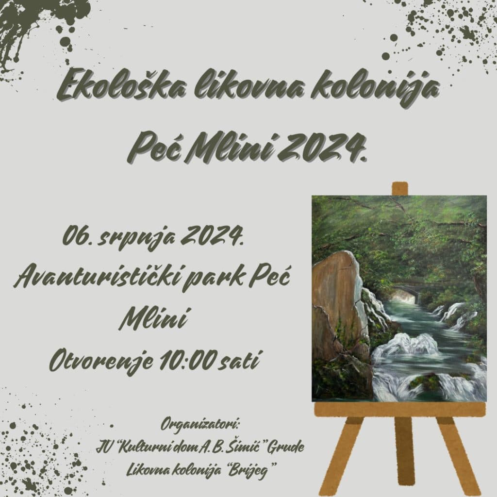 Ilustracija članka: U subotu Ekološka likovna kolonija Peć Mlini 2024.