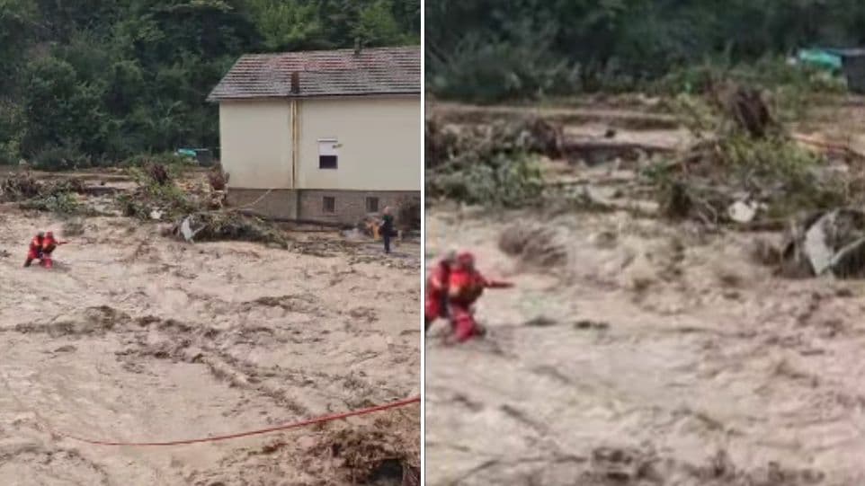 Ilustracija članka: Pogledajte snimku spašavanja muškarca opkoljenog vodom. Spasioci stigli u zadnji tren