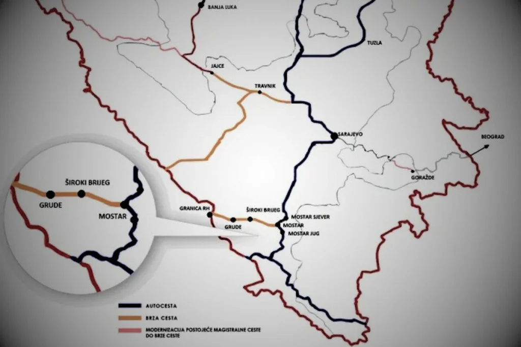 Ilustracija članka: Raspisan natječaj za izgradnju prve faze brze ceste od Pologa do Gruda