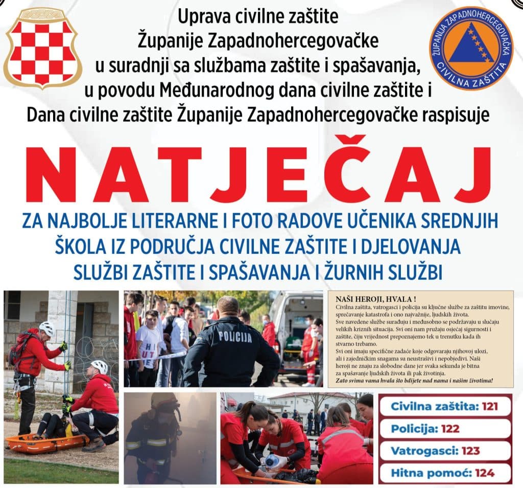 Ilustracija članka: ŽZH: Raspisan natječaj za najbolje literarne i foto radove učenika srednjih škola iz područja civilne zaštite