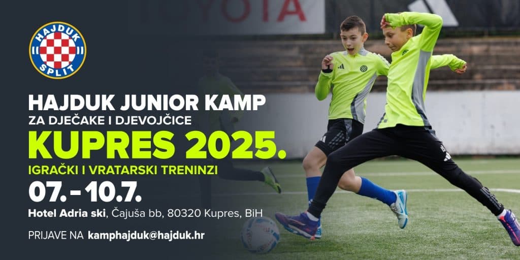 Ilustracija članka: Prijavite se na Hajduk junior kamp Kupres 2025. za igrače i vratare