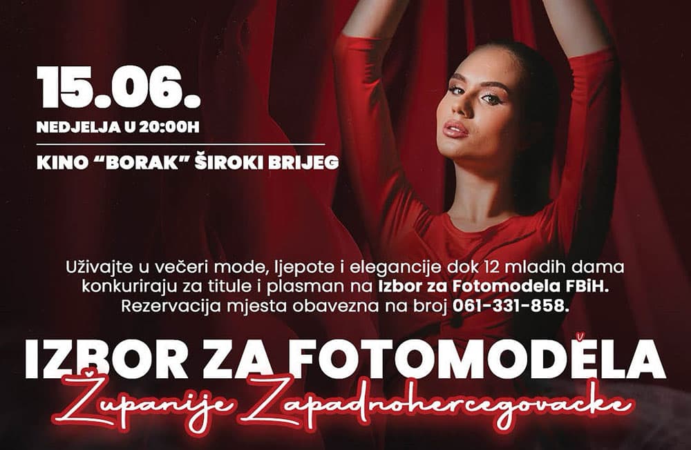 Ilustracija članka: Široki Brijeg domaćin Izbora za Fotomodela ŽZH