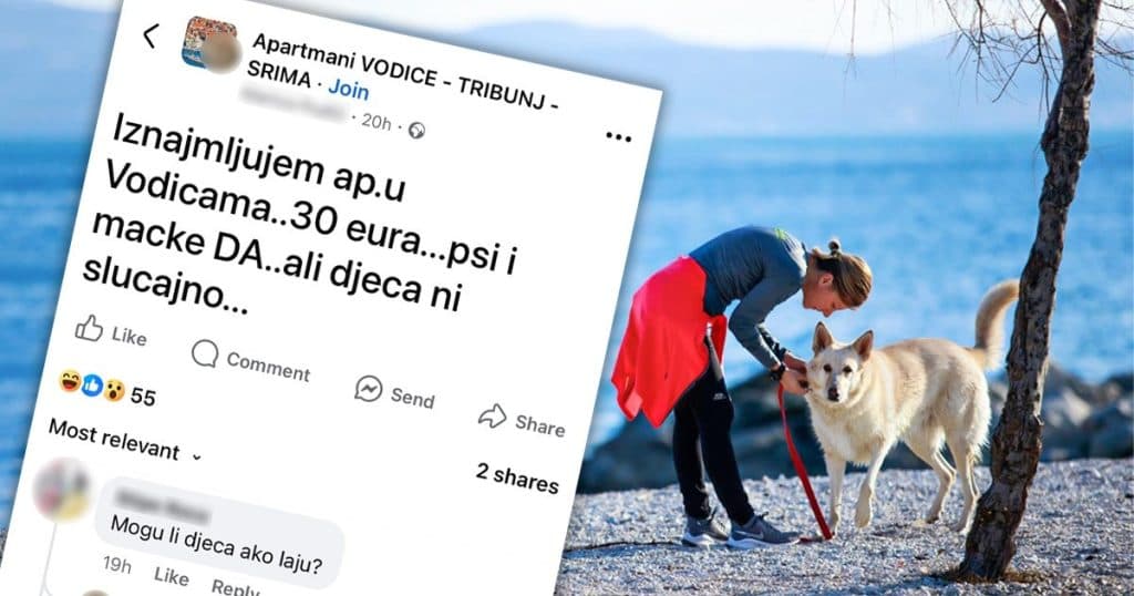 Ilustracija članka: Iznajmljivačica apartmana iz Vodica: “Psi i mačke su dobrodošli, djeca ni slučajno”
