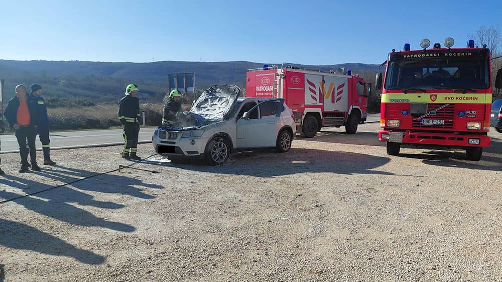 Ilustracija članka: Na Visokoj Glavici se zapalio BMW