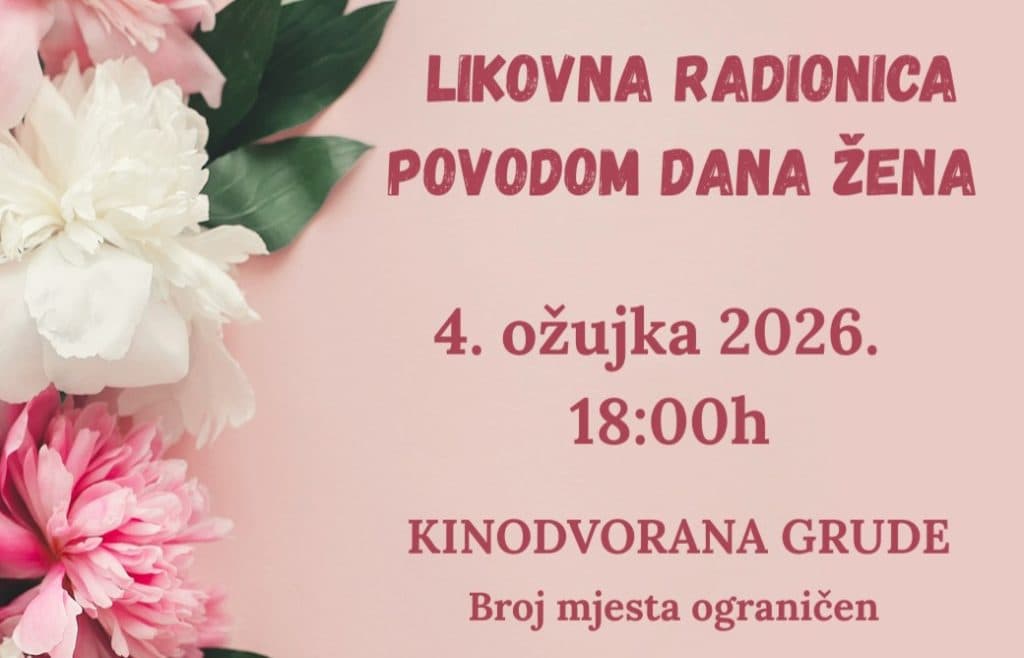 Ilustracija članka: Likovna radionica povodom Dana žena u Grudama: Kreativna večer u Kinodvorani