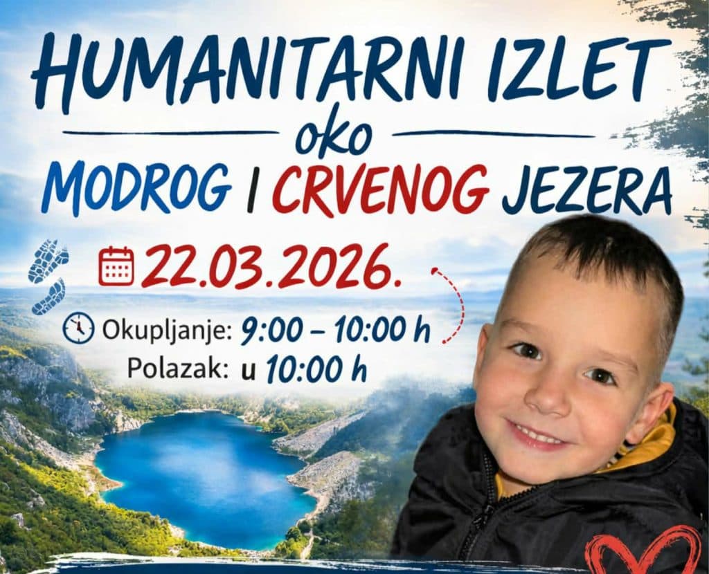 Ilustracija članka: Humanitarni izlet oko Crvenog i Modrog jezera u svrhu prikupljanja donacija za Marka