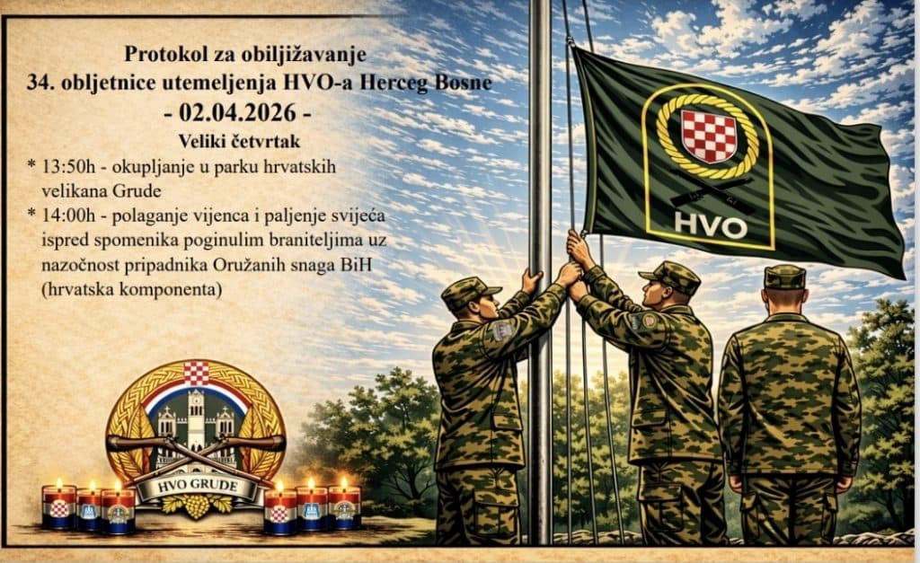 Ilustracija članka: Grude obilježavaju 34. obljetnicu utemeljenja HVO-a Herceg Bosne