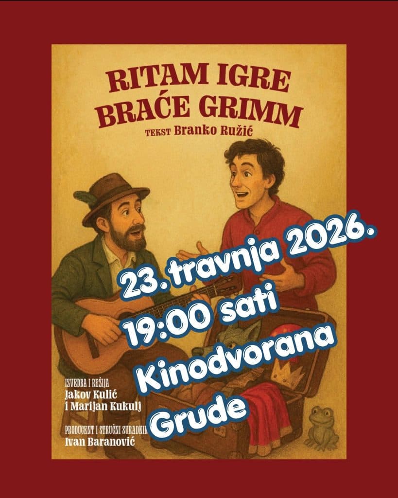 Ilustracija članka: „Ritam igre Braće Grim“ stiže u Grude – čarobna predstava za cijelu obitelj