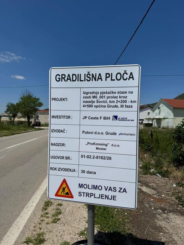 Ilustracija članka: U tijeku više aktivnosti na prometnoj infrastrukturi u općini Grude