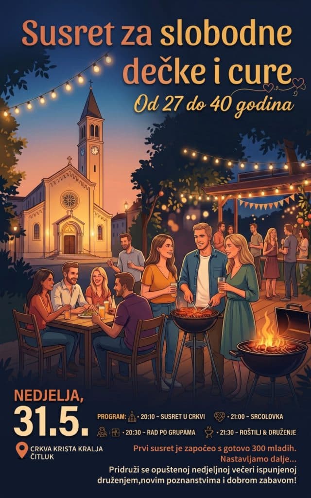 Ilustracija članka: U Čitluku i ove nedjelje susret za slobodne djevojke i mladiće: Nastavlja se druženje koje je okupilo gotovo 300 mladih!