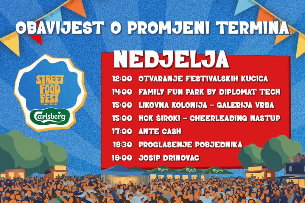 Ilustracija članka: Zbog vremenske prognoze nedjeljni program Carlsberg Street Food Festa počinje ranije