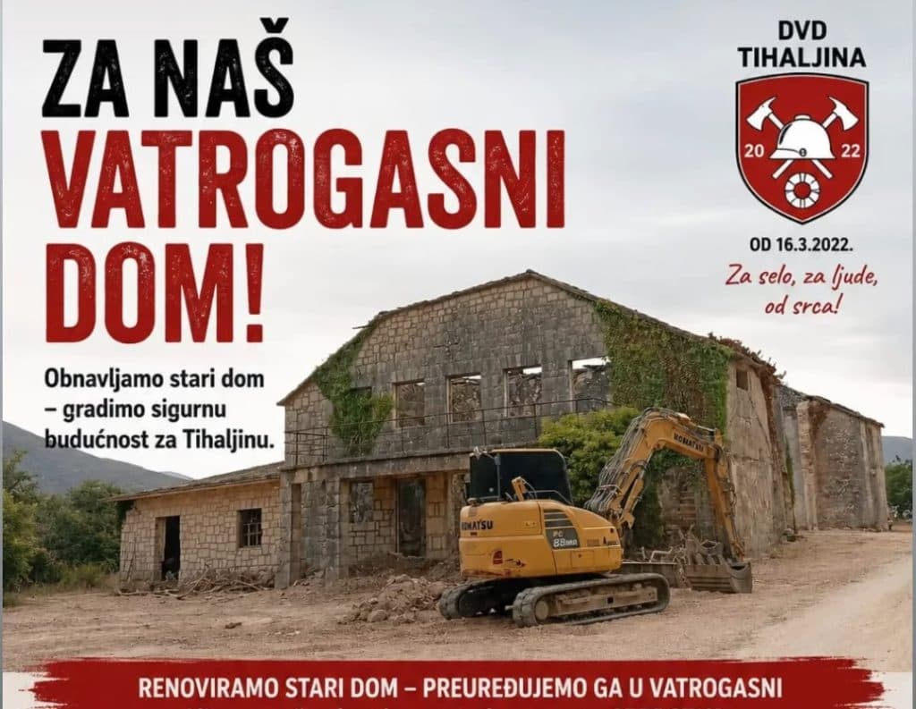Ilustracija članka: DVD Tihaljina pokrenuo akciju: Za naš vatrogasni dom