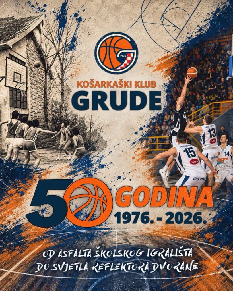 Ilustracija članka: 50 GODINA HKK GRUDE: Okupljaju se generacije koje su stvarale klub