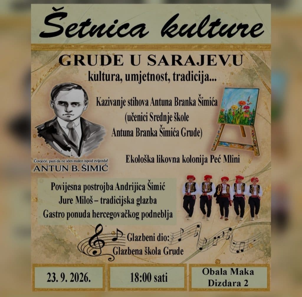 Ilustracija članka: GRUDE NA ŠETNICI KULTURE: Predstavljanje grudskog kraja u Sarajevu
