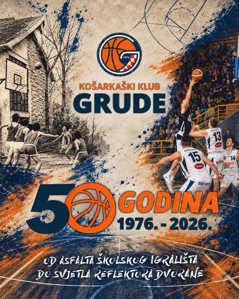 Ilustracija članka: KK Grude slavi 50 godina postojanja: Poziv bivšim i sadašnjim igračima na veliko okupljanje
